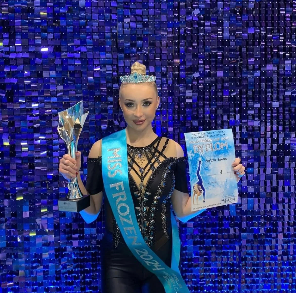 Barbora Benová na závodech moderní gymnastiky